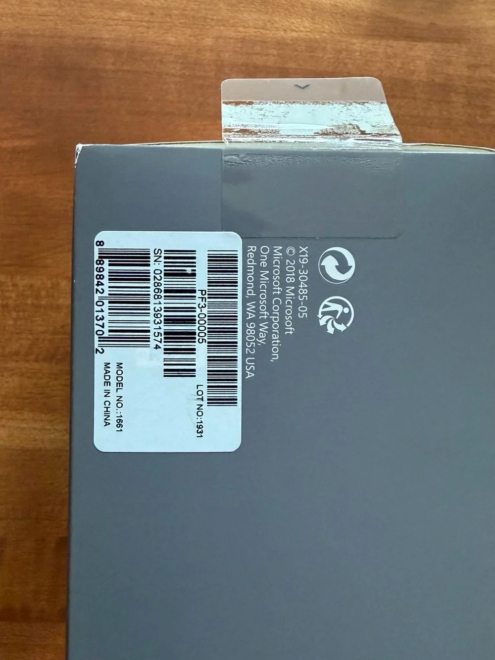 Microsoft branded gray